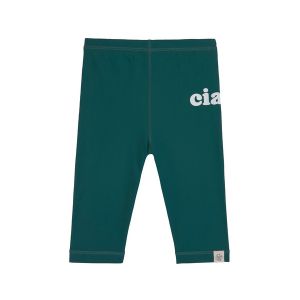 Legging de bain court anti fuites et anti UV Vert océan